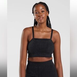 Gymshark Whitney Eyelash Knit Bandeau - Black Large